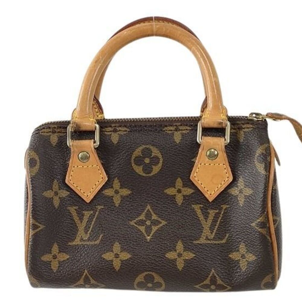 LOUIS VUITTON Nano Speedy handbag M81085 Brown Monogram Women's